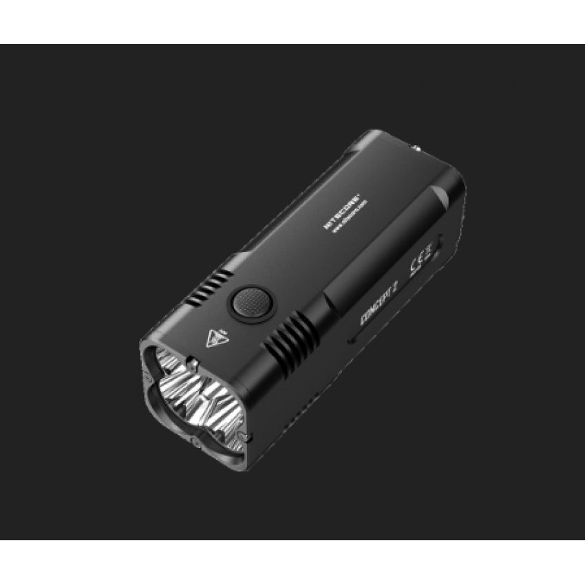 NITECORE CONCEPT 2 PALM-SIZE Flashlight/Searchlight -6500 Lumens -Built-in 12400mAh Li-ion battery -CREE XHP35 HD LED