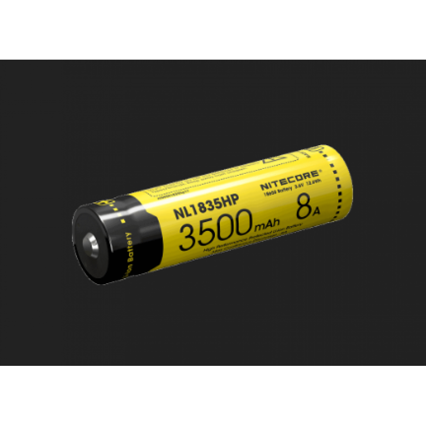 NITECORE NL1835HP 3500mAH 8A+ Lithium-Ion Rechargeable Battery for MH12GTS, MH25GTS, MH23, EC23, HC33, CI7 and Other Flashlights and Headlamps
