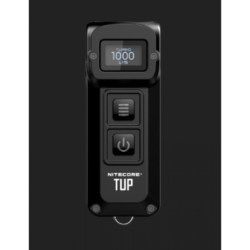 NITECORE TUP (BLACK) 1000 Lumen Rechargeable Everyday Carry Pocket Flashlight and OLED Display
