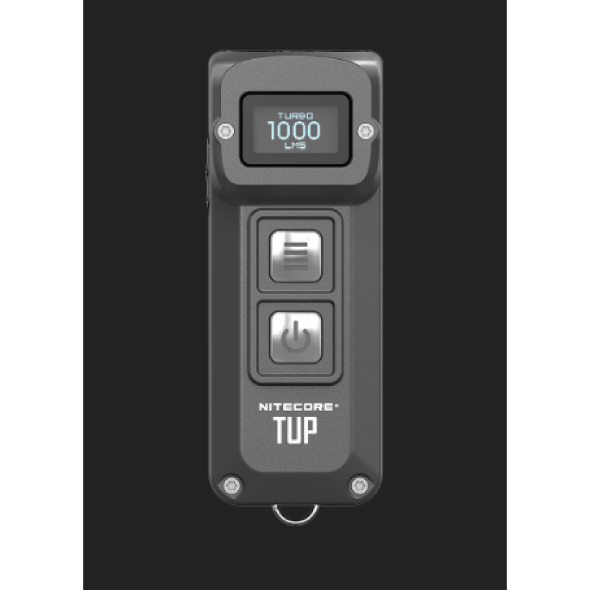 NITECORE TUP (GREY) 1000 Lumen Rechargeable Everyday Carry Pocket Flashlight and OLED Display
