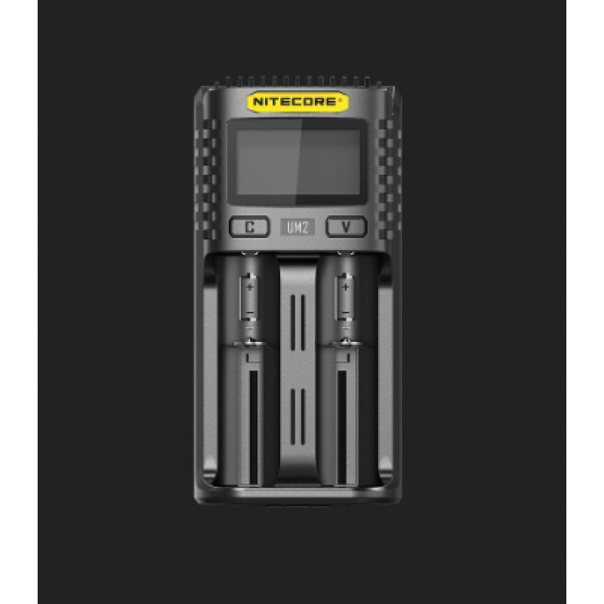 NITECORE UM2 USB Universal 2-Port Smart Charger for Li-Ion/Ni-MH/Ni-Cd/IMR 26650 22650 21700 20700 18650 18490 18350 17670 17500 17335 16340 RCR123 14500 10440 AA AAA AAAA