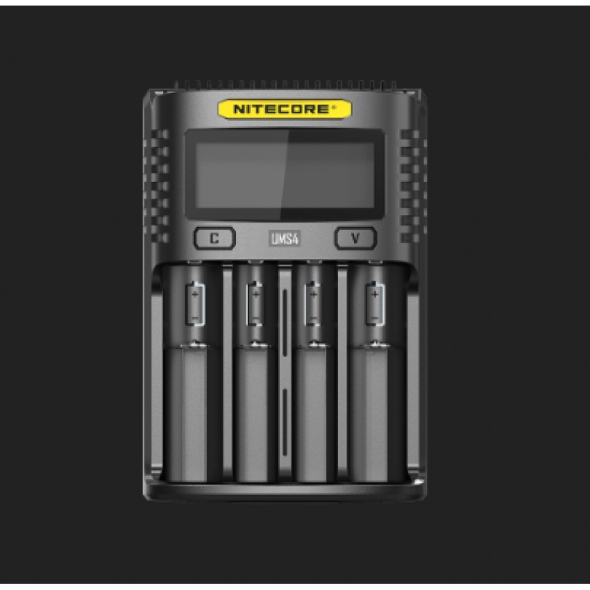 NITECORE UMS4  Intelligent USB Four Slot Quick Battery Charger for Li-Ion/Ni-MH/Ni-Cd/IMR 16340 14500 18650 21700 20700 AA AAA