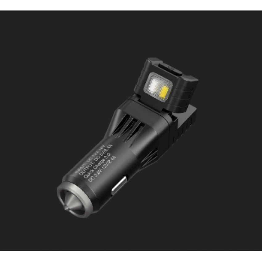 NITECORE VCL10 Multifunctional Vehicle Gadget with charger, glass breaker and lights.