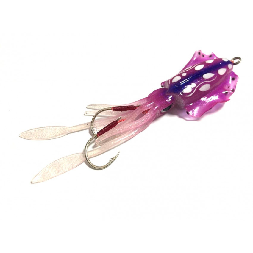 SQUID BAIT WITH WEIGHT AND ASSIST HOOKS PINK 60GRAM