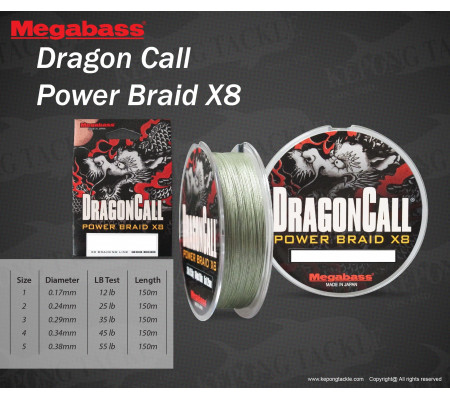 MEGABASS DRAGONCALL X8 12LB #1 5.6KG