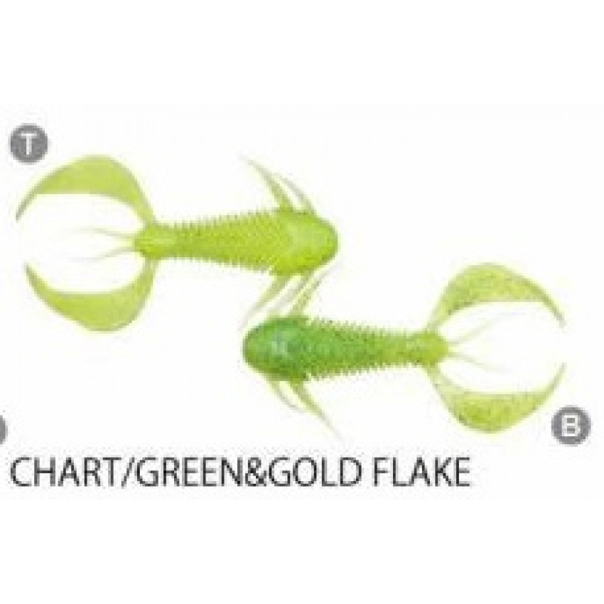 MEGABASS ROCK HOG 2inch CHART/GREEN&GOLD FLAKE