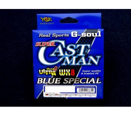 YGK SUPER CASTMAN WX8 BLUE SPECIAL 300M PE6 86LB